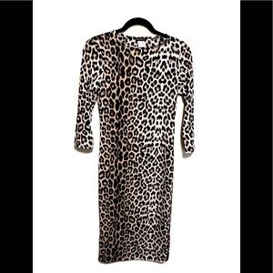 Leopard long sleeve dress